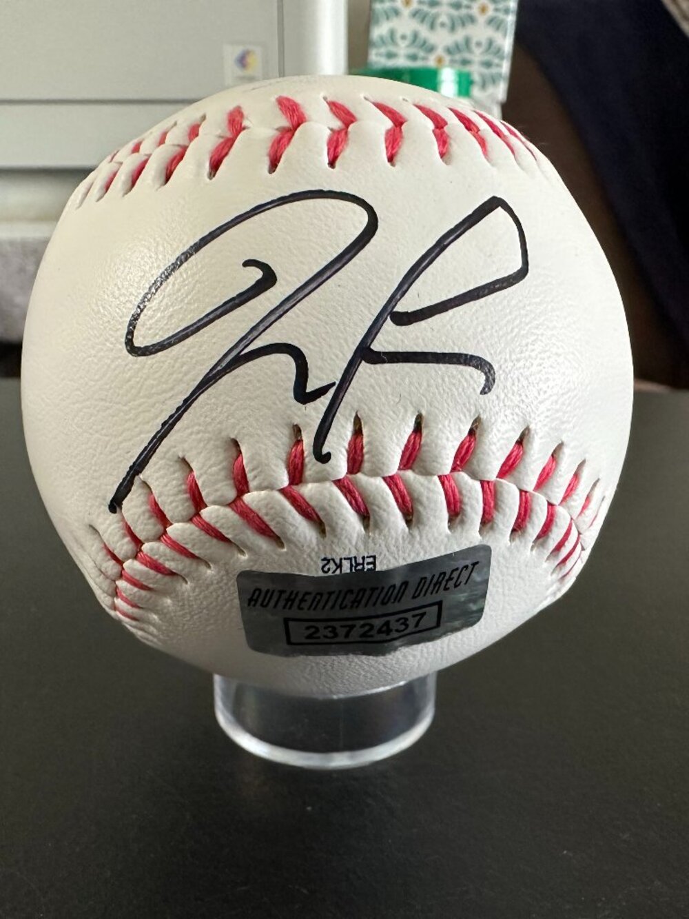 RONALD ACUNA JR. SIGNED ATLANTA BRAVES AUTOGRAPHED RAWLINGS BASEBALL W/COA 5-1